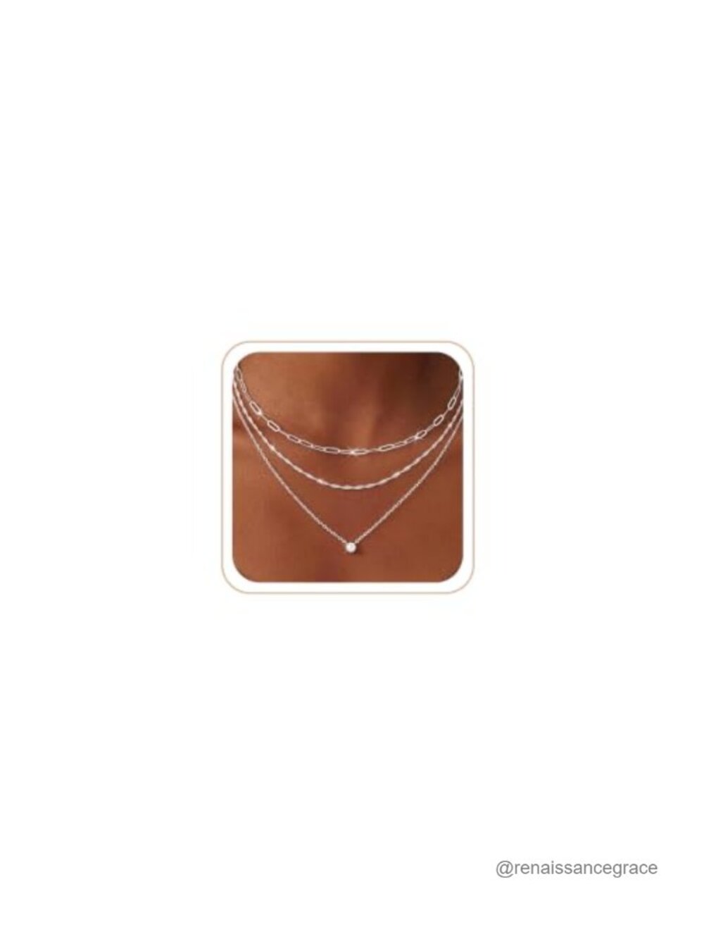 Silver Plated Brass Layered Necklace Set for Women